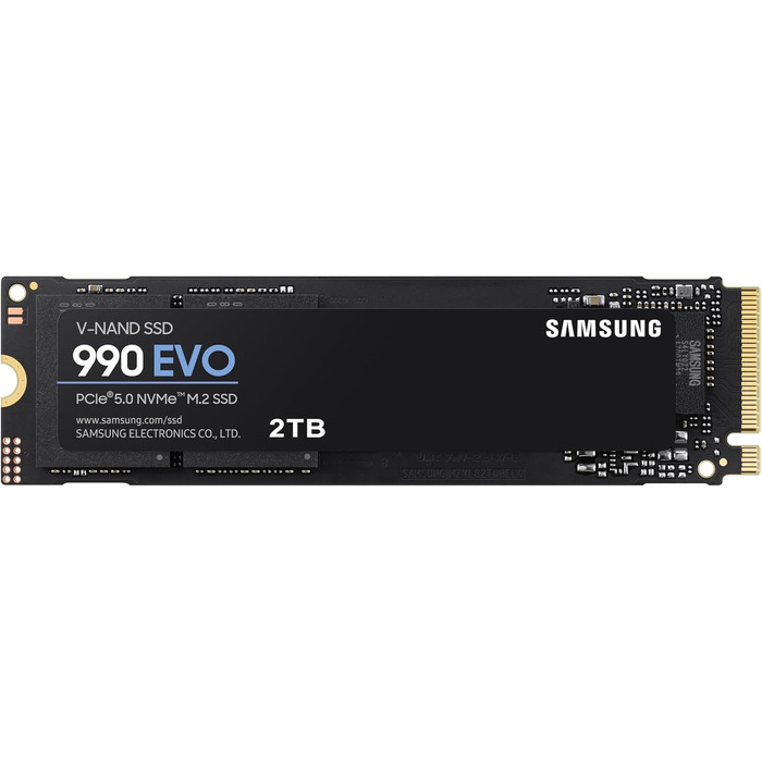 SSD Samsung 990 EVO 2TB NVMe M.2 PCIe 4.0/5.0 - для геймінгу та графіки