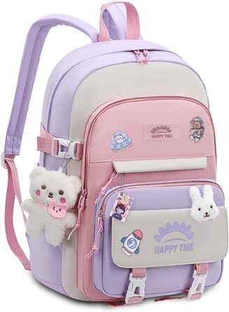 Дитячий рюкзак Tanou для дівчаток, 20 л, для школи, 3-7 клас, водонепроникний, блакитний