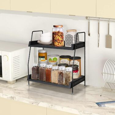 Coffee bar accessories and organizers, countertop, coffee station, organizer, kitchen counter, shelf, organizer, coffee spice storage, lid holder, countertop shelf for bathrooms