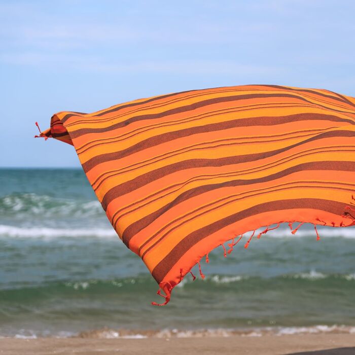 Плед для пікніка MOMOMUS XXL для пляжу та кемпінгу 210x240 см, помаранчевий - складаний, великий, без піску