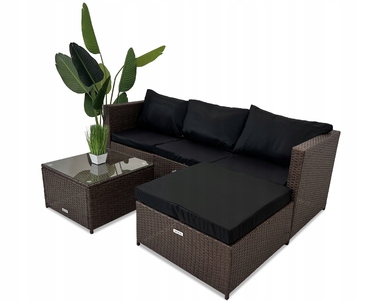 Комплект садових меблів з техноротанга Just Relax, коричневий, 2 предмети