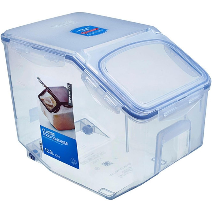 LocknLock Küchen Caddy 12L: Контейнер для зберігання продуктів з кришкою-клапаном | 35 x 23 x 27 см