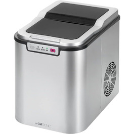 Машина для приготування льоду Clatronic EWB 3785 Inox | Швидке приготування льоду за 10 хвилин | Самоочищення | 12 кг/24 години | 1,5 л резервуар для води