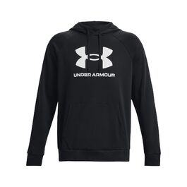 Чоловічий худі Under Armour Rival Fleece Logo з капюшоном, чорний, розмір XL