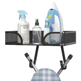 Настінний тримач для прасувальної дошки з кошиком та гачками, органайзер для прасування