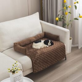 OKYUK Dog Beds Dog Cushions - Sofa Protector, Handcrafted Washable Dog Bed, Dog Cushion, Couch Cushion, Fluffy Dog Mat for Large, Medium & Small (Coffee, 75 × 75cm)