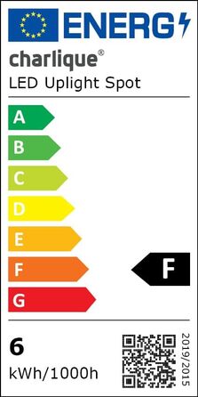 LED підлоговий світильник uplight, чорний, 6 Вт, набір 2 шт., для внутрішнього освітлення, GU10, 230В, тепле світло 2700K