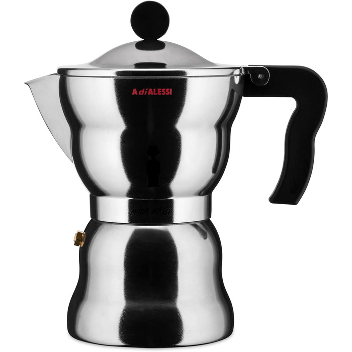 Еспресо-кавомашина Alessi AAM33/6 - дизайн, 6 чашок, срібна