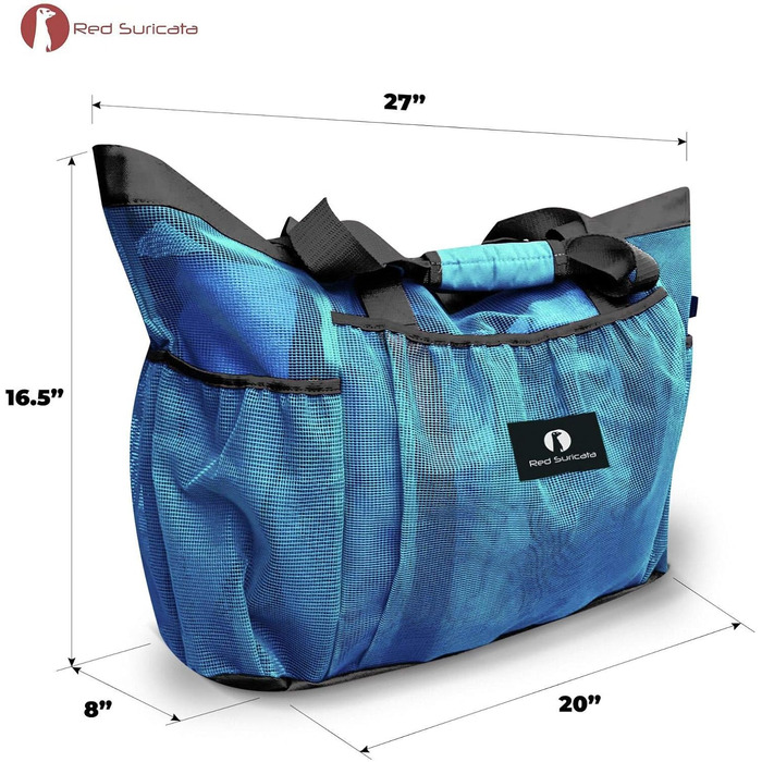 Red Suricata Large Mesh Beach Bag - Beach Bags and Shopping Bags