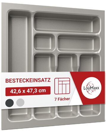 Органайзер для столових приборів LouMaxx 47.3x52.6 см (Німеччина) - 8 відділень, сріблястий