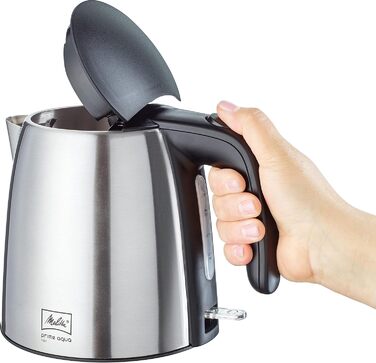 Електричний чайник MELITTA Prime Aqua mini, 1.0 л, 2200 Вт, нержавіюча сталь, чорний, 1018-05