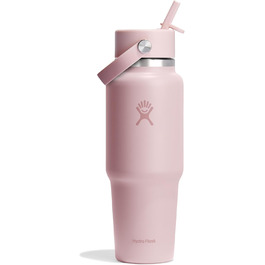 Hydro Flask 32 oz Travel Water Bottle - Stainless Steel, Vacuum Insulated, Leakproof Flex Straw Lid - Trillium