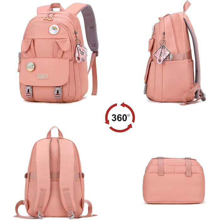 Жіночий рюкзак для школи, коледжу та подорожей, 15.6