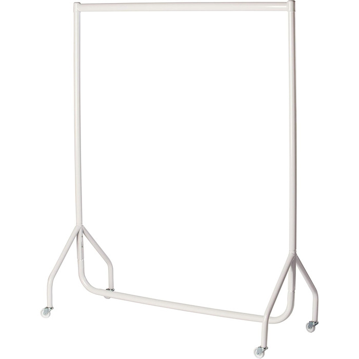 The Shopfitting Shop Clothes Rail 90 cm long x 1.5 m high, robust, 32 mm steel pipe, White