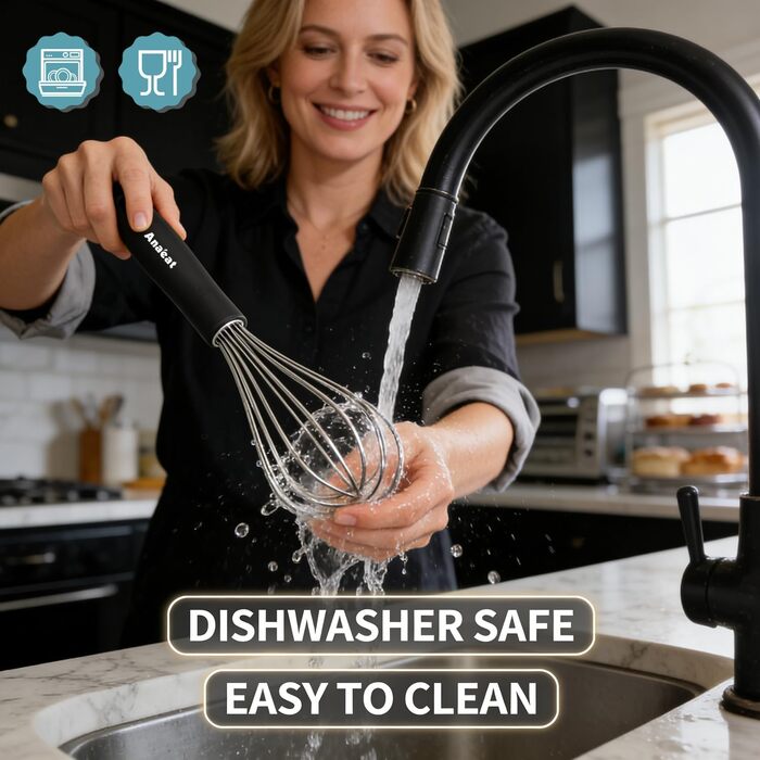 Набір міксерів для кухні Anaeat (3 шт.) з нержавіючої сталі - міксер-венчик для приготування, випікання, змішування та перемішування (3 розміри)