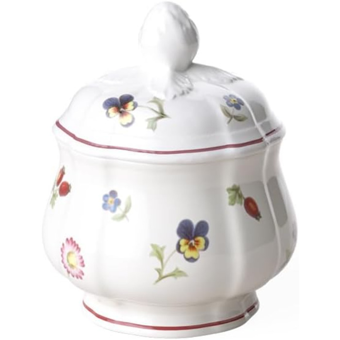Villeroy & Boch Petite Fleur Sugar Bowl, 200 ml, Height: 6.5 cm, Premium Porcelain, Multicolor