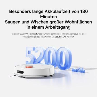 Робот-пилосос Xiaomi H40 з базою самоочищення, потужність всмоктування 10 000 Па