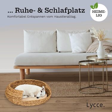 Dog bed, cat bed, Opal water hyacinth, natural, Size 5 (Ø 83 cm) (Size 2)