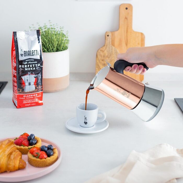 Еспресо-машина Bialetti Venus Induction - нержавіюча сталь, 6 чашок, бронзовий колір