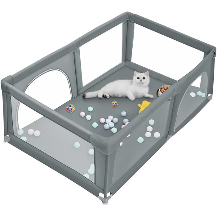 Клітка-забіг для цуценят з дверцятами, 180 x 120 x 66 см. Міцна клітка-забіг для цуценят та маленьких собак з надійного нейлону, легко миється, для використання в приміщенні та на вулиці.