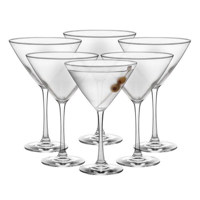 Бокали для Мартіні Libbey Entertaining Essentials, 237 мл, прозорі, набір 6 шт.