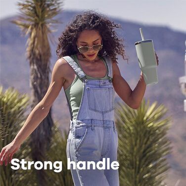 Термостакан Hydro Flask Travel Tumbler 1180 мл (40 Oz) з герметичною кришкою та трубою, нержавіюча сталь, вакуумна ізоляція, колір Cascade (бірюзовий)