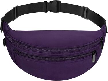 RYACO поясна сумка на пояс для жінок та чоловіків, стильна сумка для телефону, сумка для подорожей, походів, водонепроникна сумка на пояс для бігу, подорожей, спорту та активного відпочинку (фіолетовий)