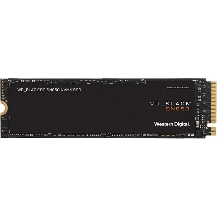 SSD накопичувач WD Black SN850 1TB NVMe PCIe Gen4 для ігор, 7000 МБ/с, M.2 2280, сумісний з PlayStation 5