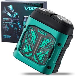 Електричний чоловічий бритва VGR 344 Mini - компактний, водонепроникний, з USB зарядкою, зелений