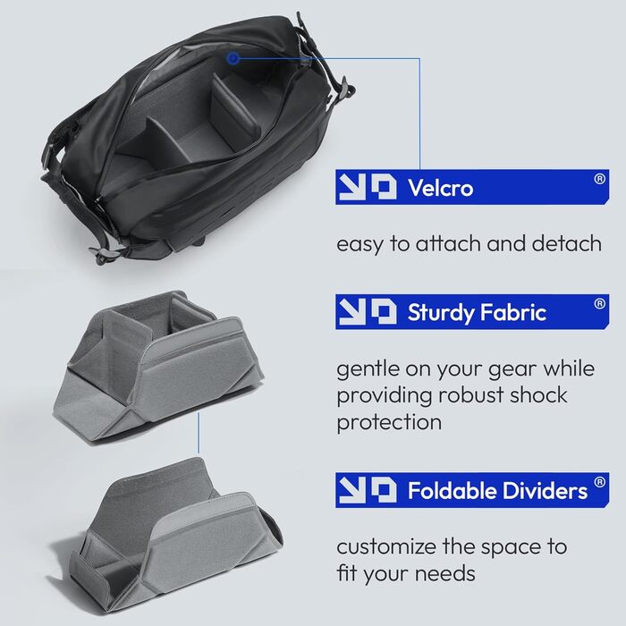 Сумка для камери ULANZI, водонепроникна, з тримачем для штатива, для DSLR/SLR/беззеркальних камер, чорна, об'єм 9 л