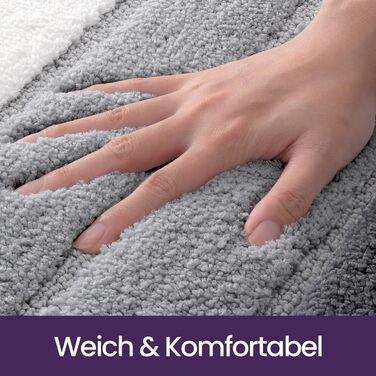 Нековзна килимок для ванної кімнати DEXI 50 x 80 см, сірий. М'який, швидковисихаючий, для душу, ванни, прання.