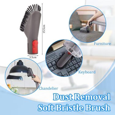 Набір насадок для пилососа BUZIFU 7 шт. 32-35 мм (універсальні) - для меблів, матраців, щілин. Сумісні з Kärcher, Miele, Siemens, AEG, Bosch, Panasonic, Philips