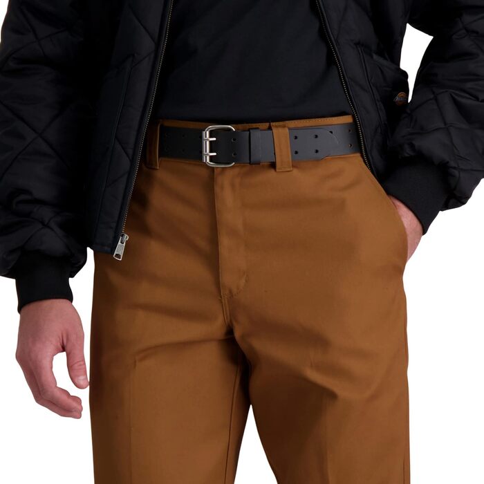 Чоловічий шкіряний ремінь Dickies з подвійною застібкою, 30 розмір, чорний