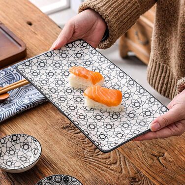 Набір посуду Vancasso HARUKA Sushi Set: 6 предметів для суші (2 особи), порцеляна, Японія