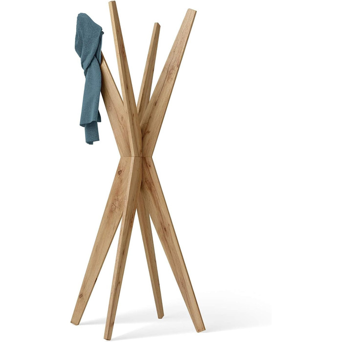Emma, Coat Rack, Rustic Oak, Made In Italy
