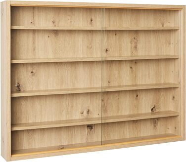 Настінна колекційна вітрина Inter Link Collecty, скляна, чорна/біла, MDF, 80x60x9,5 см, для зберігання і демонстрації, сучасний дизайн