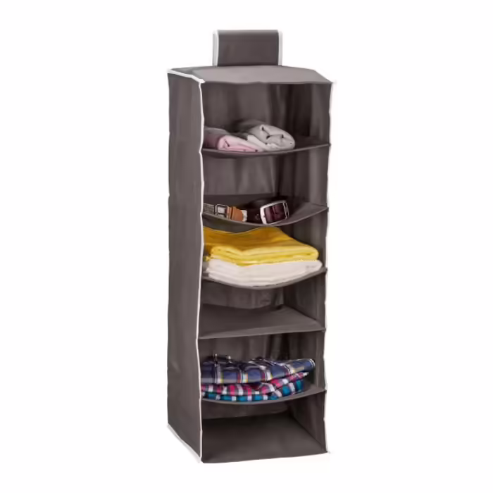 Relaxdays Hanging Shelf Closet Organizer with 6 Compartments