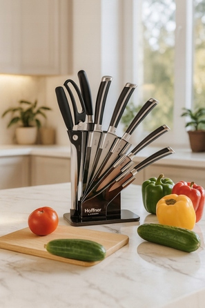 Набір кухонних ножів Hoffner, 5 предметів у підставці