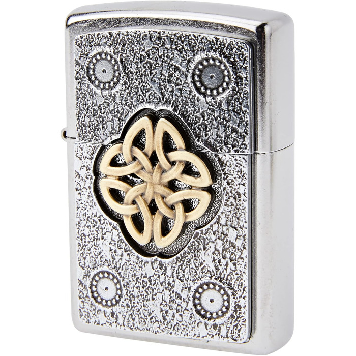Запальничка Zippo 207 Celtic Knot Street Chrome, срібна