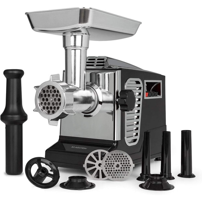 Klarstein Kraftprotz 700W Electric Meat Grinder - Copper Motor, 2 Speed & Reverse, Aluminum Housing, Stainless Steel Blades
