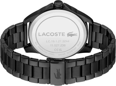 Годинник Lacoste LE Croc чоловічий кварцовий з браслетом з нержавіючої сталі (чорний)
