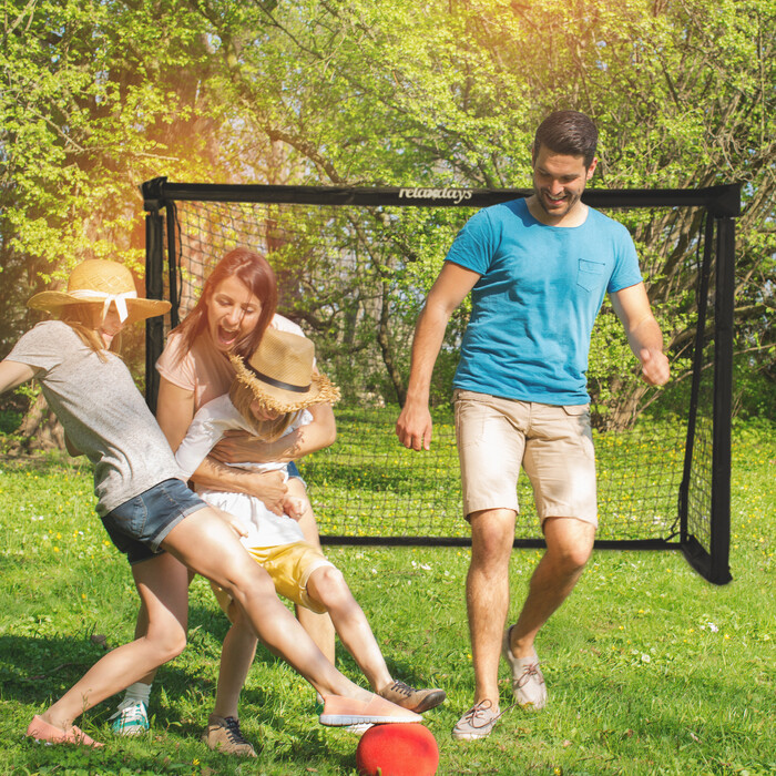 Relaxdays Black Football Goal 120 x 180 cm