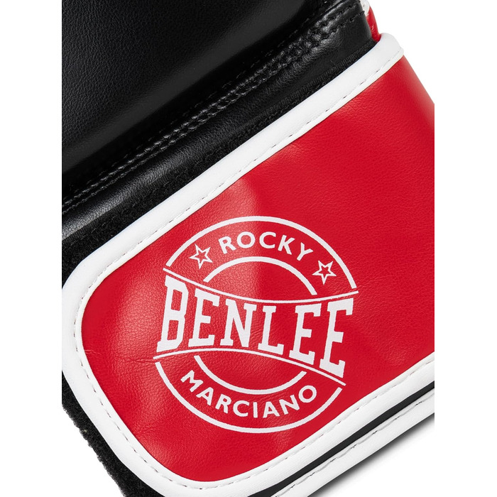 Боксерські рукавички BenLee Carlos з екошкіри, 12 oz, чорно-червоно-білі