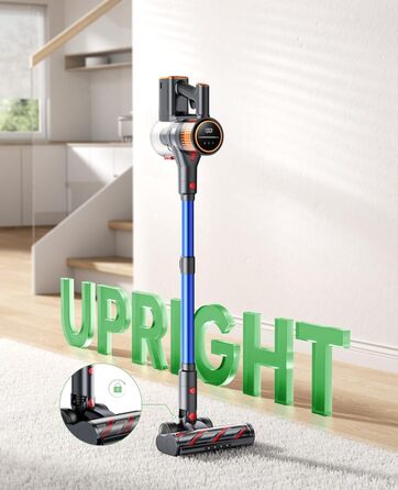 SunSare Бездротовий акумуляторний пилосос 550W/45000Pa/60хв, з базою для зарядки, легкий, тихий, для твердих поверхонь, килимів та шерсті тварин