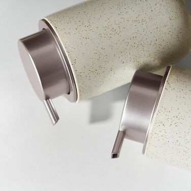 Дозатор для миючого засобу та рідкого мила GIRLUFO, 350 мл, бежевий, з великим насосом. Наповнюваний дозатор для ванної кімнати та кухні. Легкий у використанні.