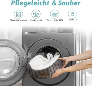 Кігтеточка-лежанка для котів та маленьких собак, кругла, з ковдрою, антистресова, сірого кольору, 89x89x18 см