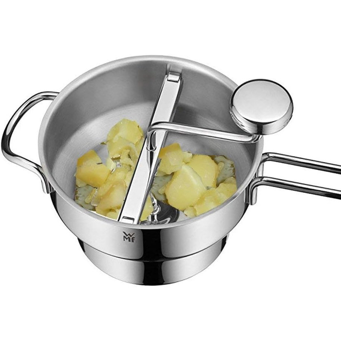 Прес для овочів і фруктів WMF Gourmet, 3 насадки, 19x11,5 см, нержавіюча сталь Cromargan, розбірний