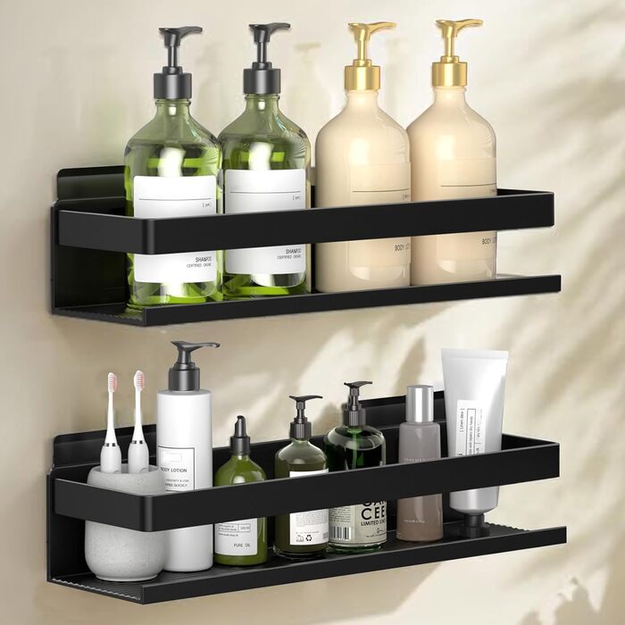 Алюмінієвий кухонний органайзер для ванної кімнати, 30 см, 2 шт., настінний, самоклеючий, 2 яруси