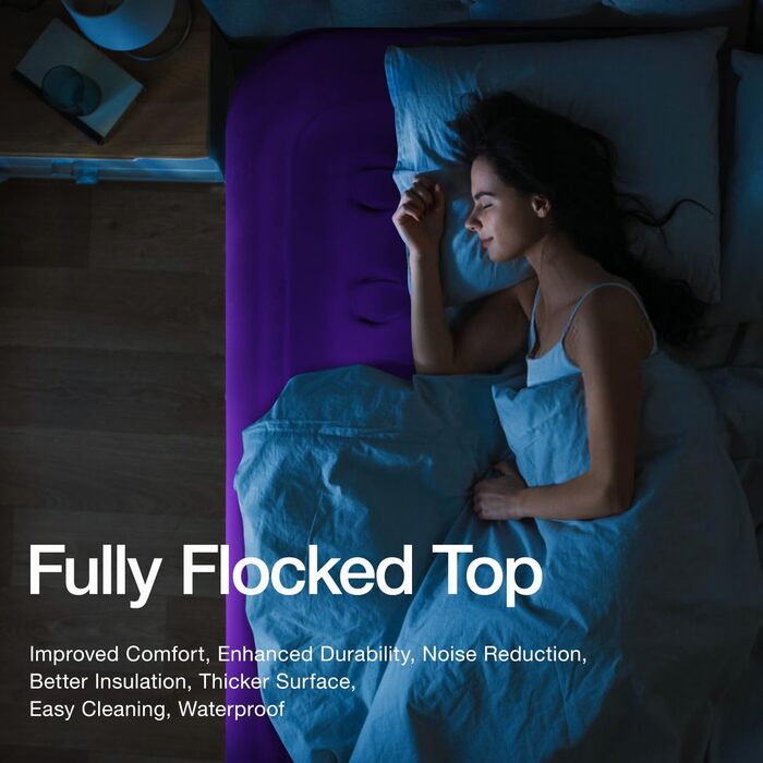 Надувна матрац ChillSun для 1 особи з вбудованим насосом, 190x100x40 см, самонадувна кемпінгова матрац для дому, гостей та подорожей