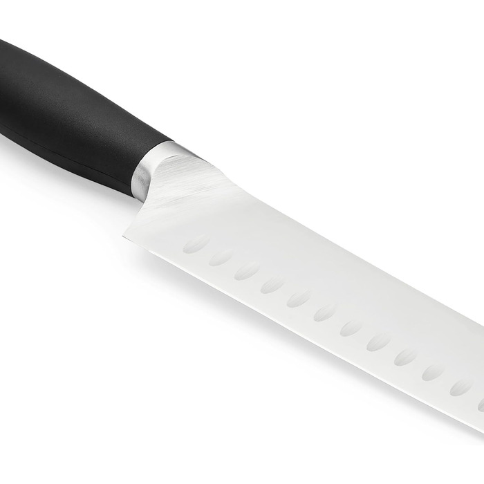 Ніж кухонний Grossman Santoku 29 см з нержавіючої сталі, ергономічна ручка